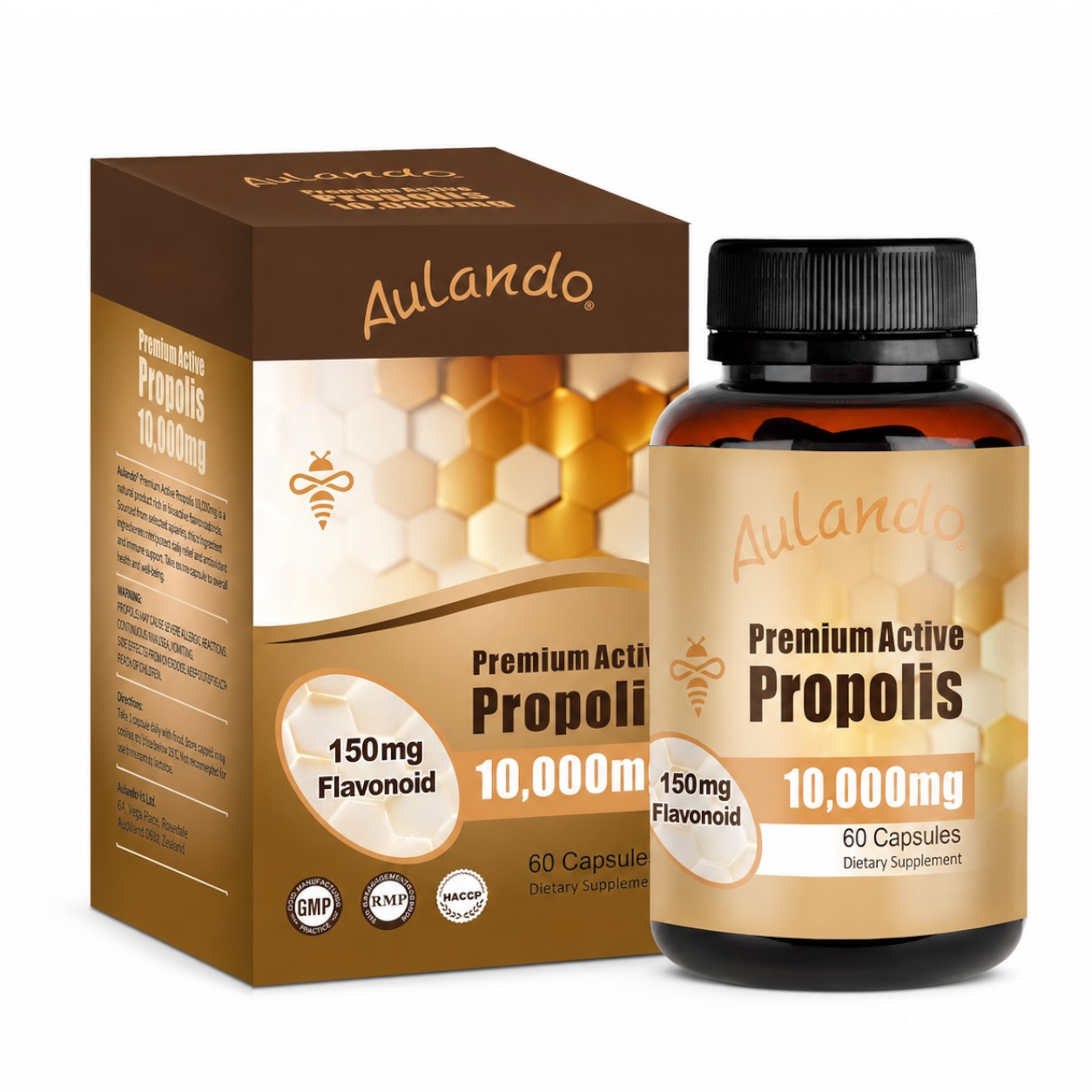 Aulando Premium Active Propolis 10,000mg，高濃度黑蜂膠膠囊 60粒