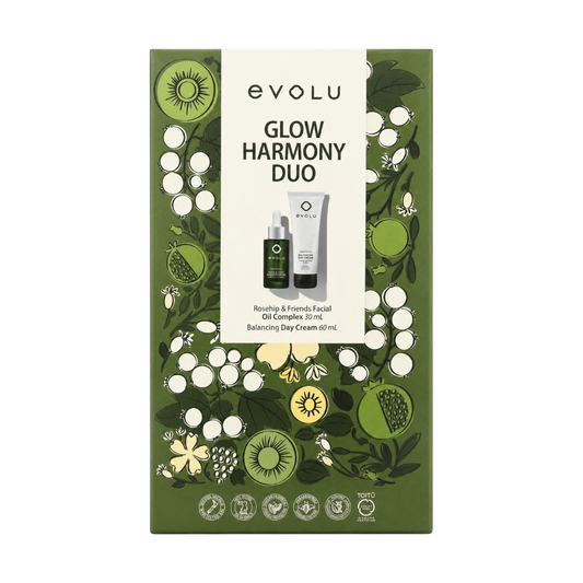 Evolu Glow Harmony Duo 玫瑰果精華油＋平衡日霜保養組