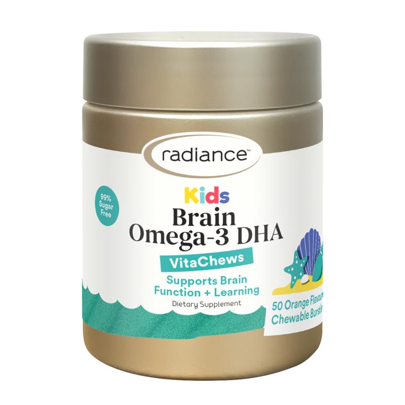 Radiance Kids Brain Omega-3 DHA VitaChews 50 Chewables