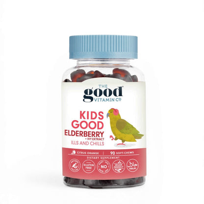 The Good Vitamin Co Kids Good Elderberry 紐西蘭 兒童接骨木軟糖 90粒 柑橘口味