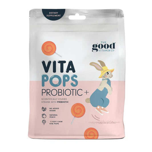 The Good Vitamin Co Vita Pops Probiotic+ Natural Peach 12 Pack