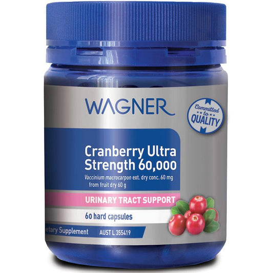 Wagner Cranberry Ultra Strength 澳洲瓦格納，高單位蔓越莓 60000 膠囊 60粒