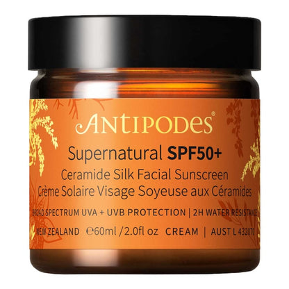 Antipodes Supernatural SPF50+ Ceramide Silk Face Sunscreen 60ml