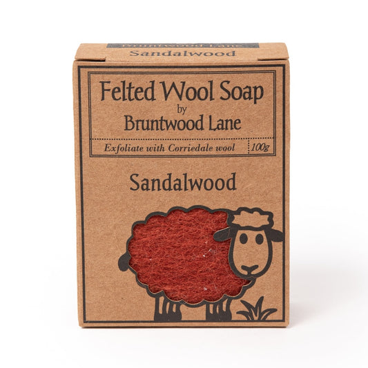 Bruntwood Lane Felted Wool Soap 100g - Sandalwood