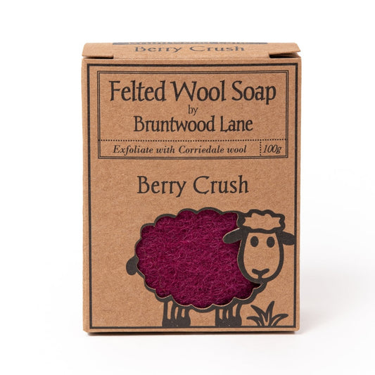 Bruntwood Lane Felted Wool Soap 100g - Berry Crush