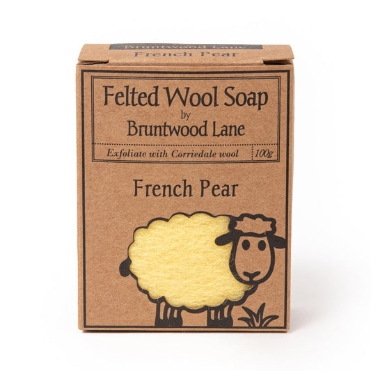 Bruntwood Lane Felted Wool Soap 100g - French Pear