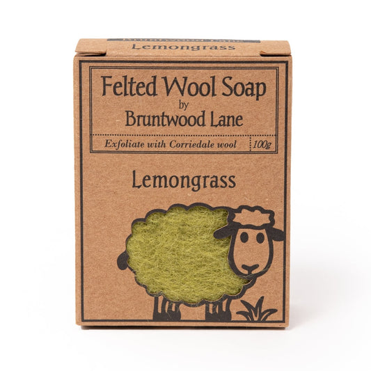Bruntwood Lane Felted Wool Soap 100g - Lemongrass