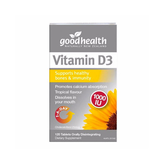 Good Health Vitamin D3 紐西蘭好健康 維他命D3 120粒