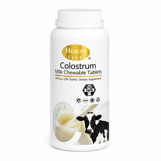 Watermarked - Health Life Milk Colostrum 牛初乳咀嚼片 200粒 草莓口味