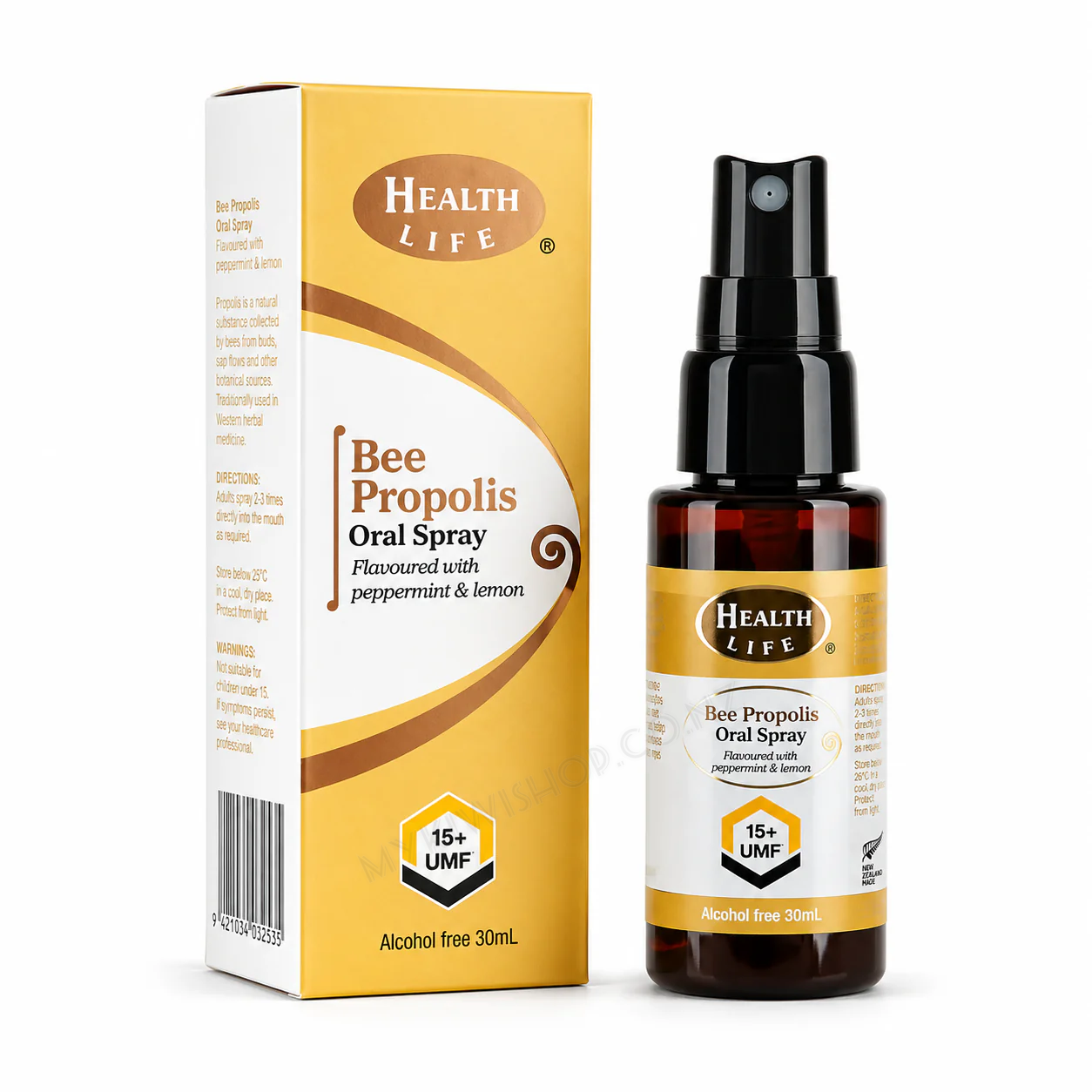 Watermarked - Health Life 麥蘆卡蜂蜜UMF15+ 蜂膠噴劑 30ml