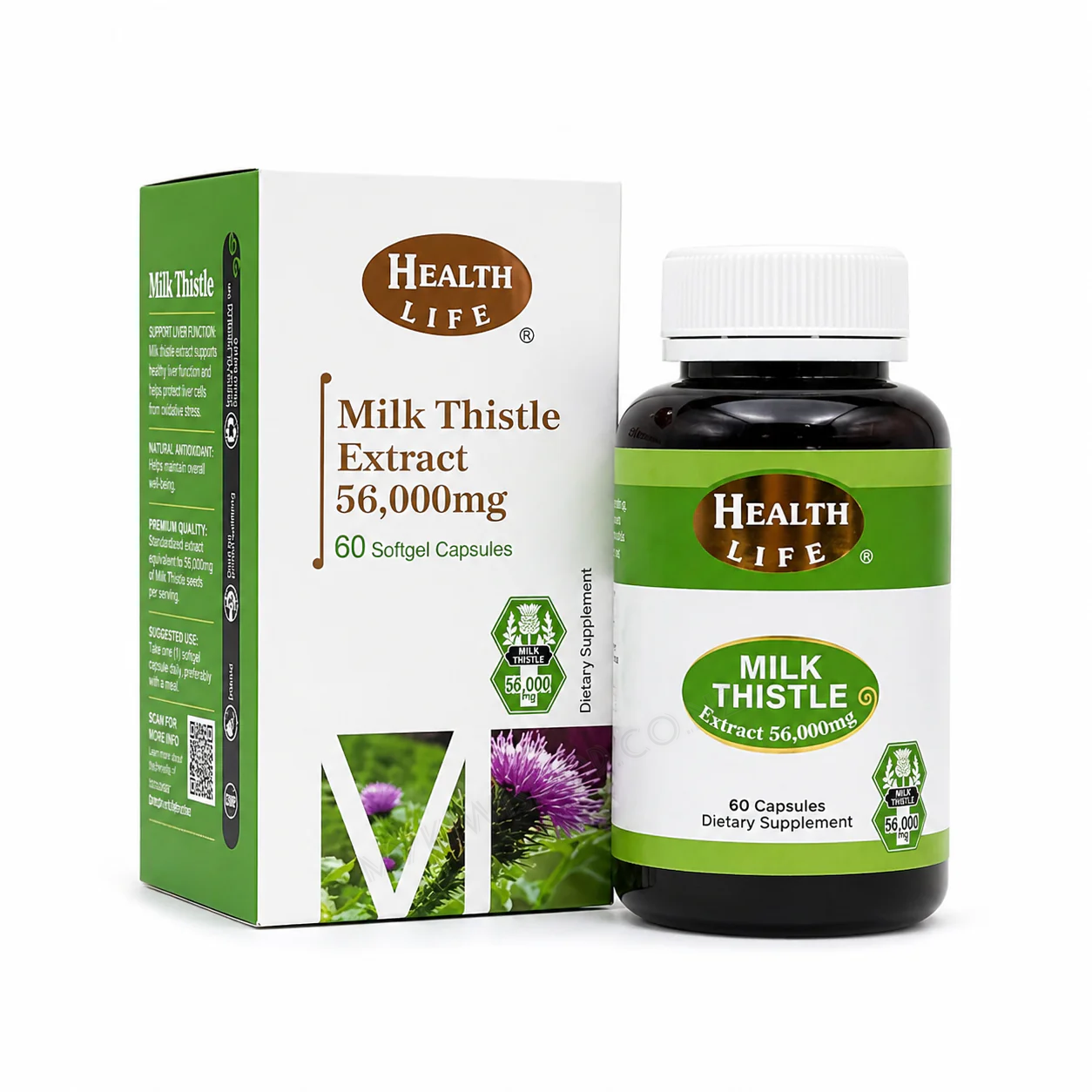 Watermarked - Health Life Milk Thistle 護肝奶薊草精華 56000mg 60粒