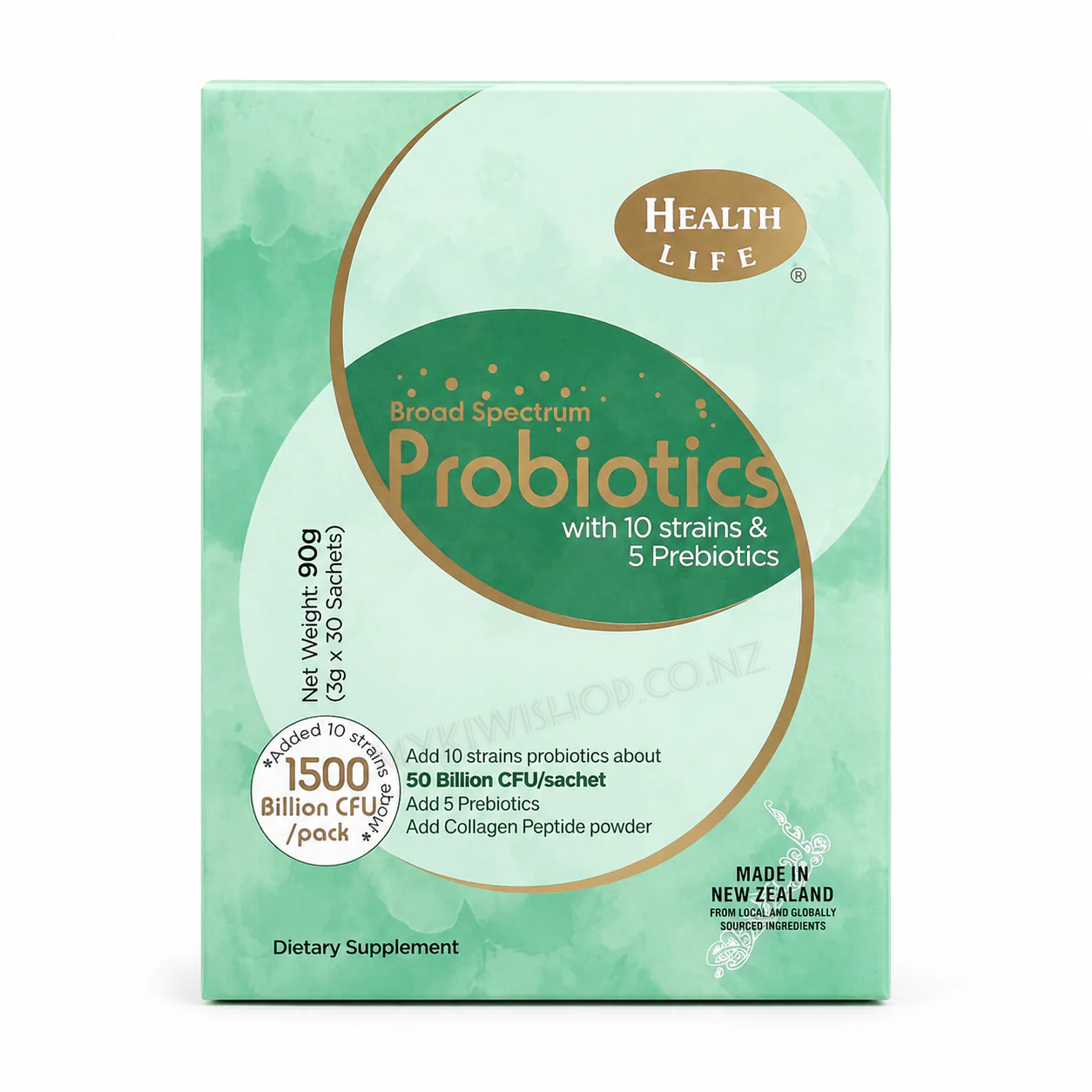 Watermarked - Health Life 膠原蛋白肽 15000億高效益生菌 30條*3g 升級版