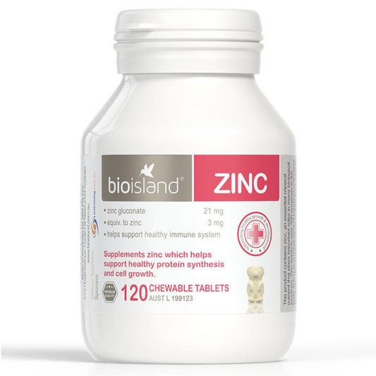 Bioisland Zinc 澳洲 嬰幼兒補鋅咀嚼片 120粒