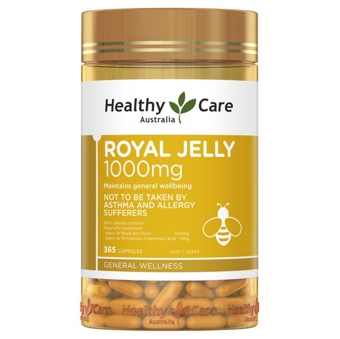 Healthy Care 澳洲，蜂王漿膠囊 1000mg，365粒