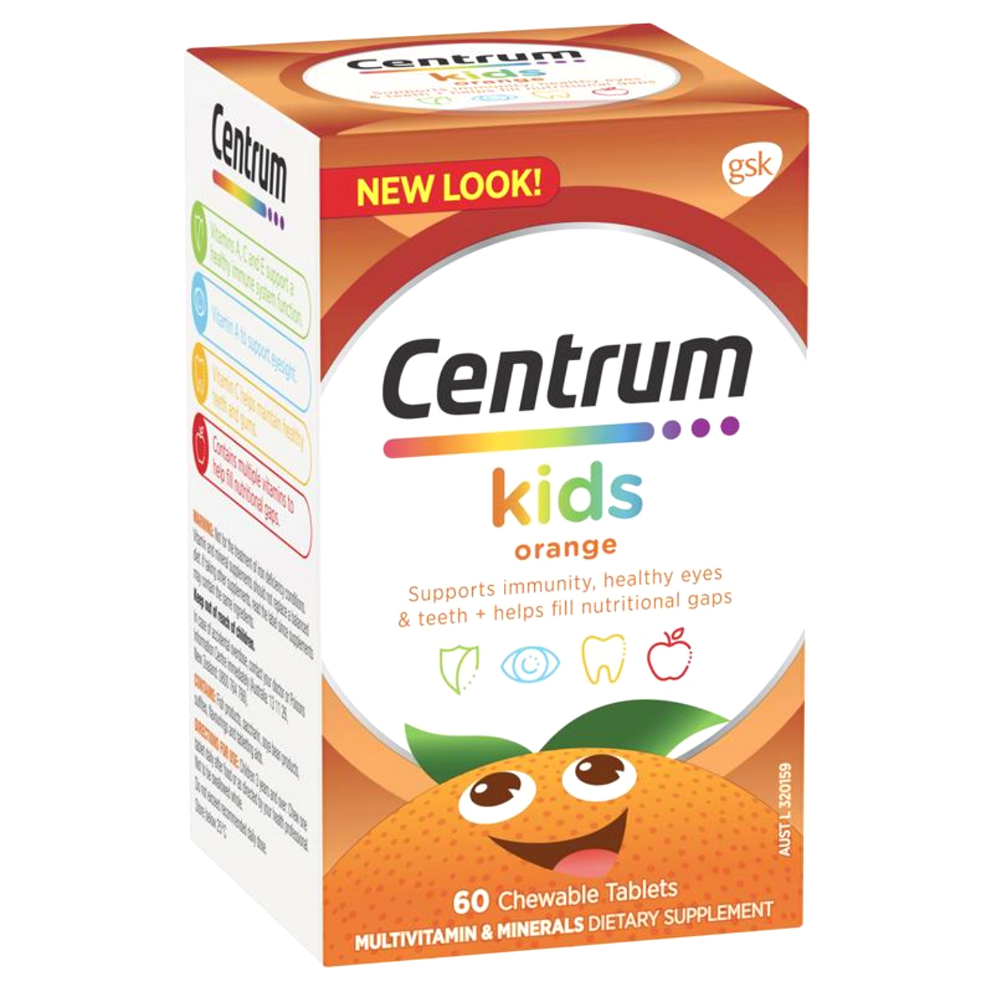 Centrum Kids Orange <br>Centrum Children's Multivitamin 60 Tablets Orange Flavor