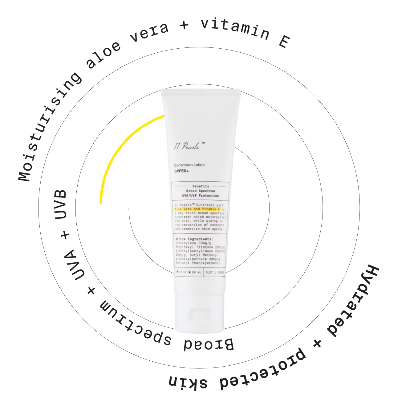 Unichi 11 Pearls 澳洲珍珠輕透保濕防曬乳 SPF50+ 60ml