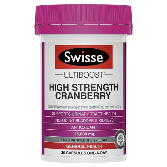 Swisse High Strength Cranberry 澳洲 高含量蔓越莓 25000mg 30粒