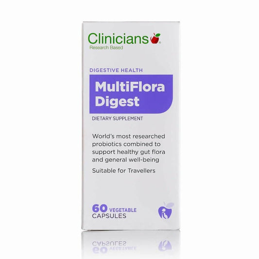Clinicians MultiFlora Digest ニュージーランドクリニシャンズ、腸内プロバイオティクスカプセル 60粒