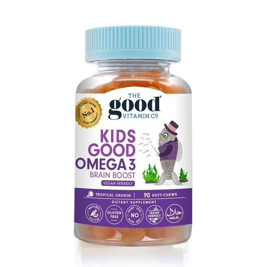 The Good Vitamin Co 紐西蘭 兒童腦力OMEGA-3軟糖 90粒 熱帶橙橘