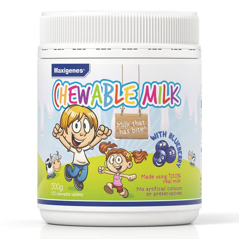 Maxigenes Chewable Milk Tablets with Blueberry 150 Tablets
