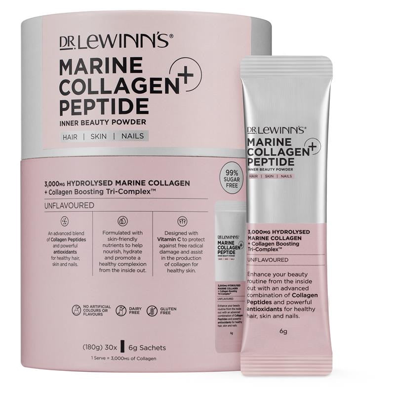 Dr Lewinn’s Collagen Peptide Inner Beauty Powder 180g (30 x 6g)