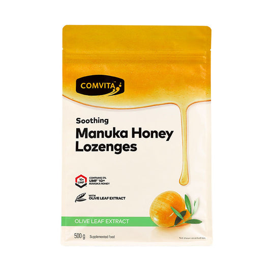 Comvita Manuka Honey Lozenges UMF10+，麥蘆卡蜂蜜蜂膠潤喉糖 橄欖葉風味 500g