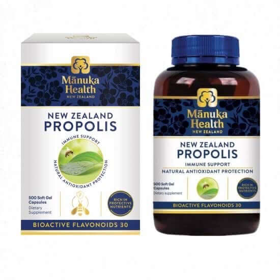 Manuka Health Propolis Capsules BIO30 500 Capsules (03.2027)