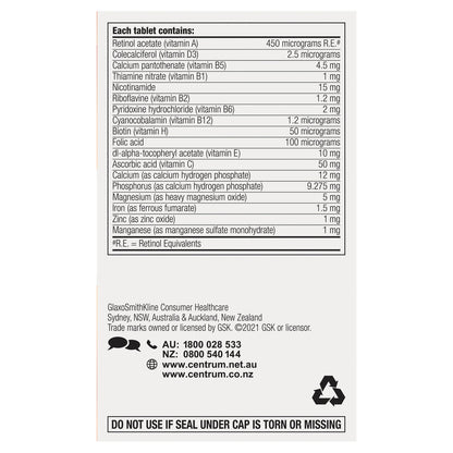 Centrum Kids Orange <br>Centrum Children's Multivitamin 60 Tablets Orange Flavor