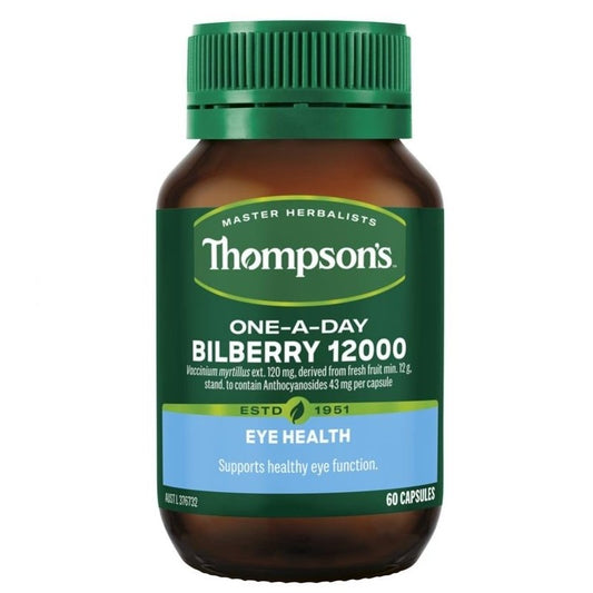 Thompson's Bilberry 紐西蘭湯普森 天然越橘精華 12000mg 60粒